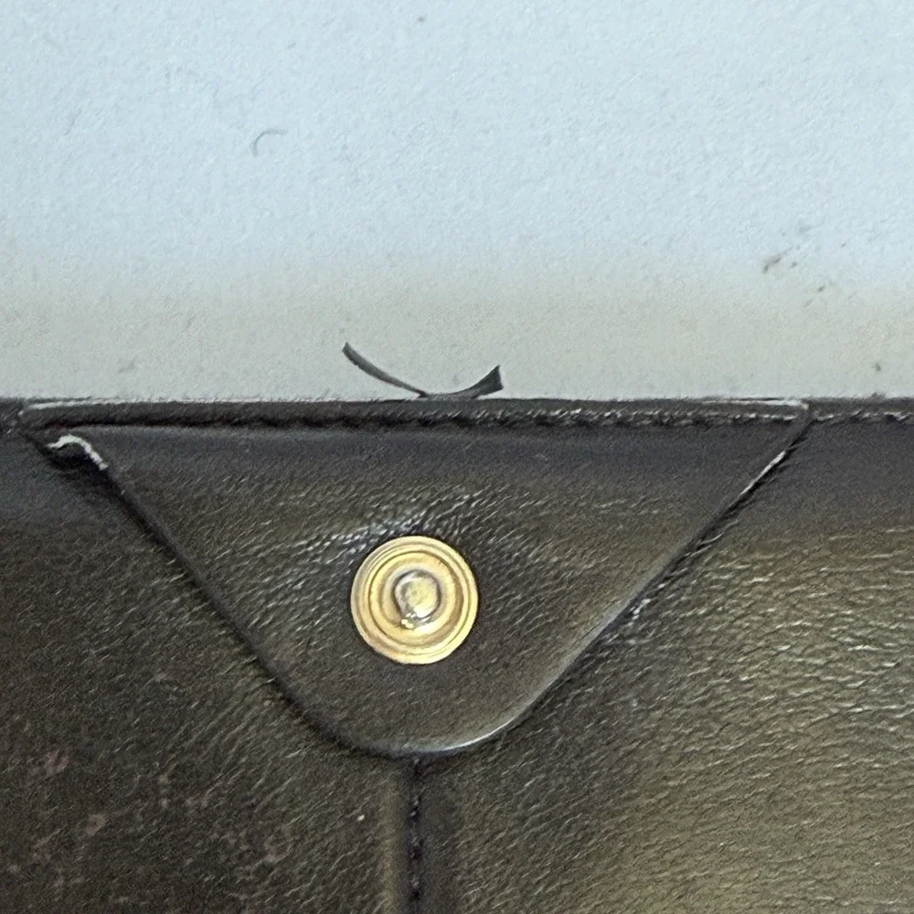 Fendi Zucca Continental Long Wallet Black Brown Canvas Gold‎ Tone Buckle